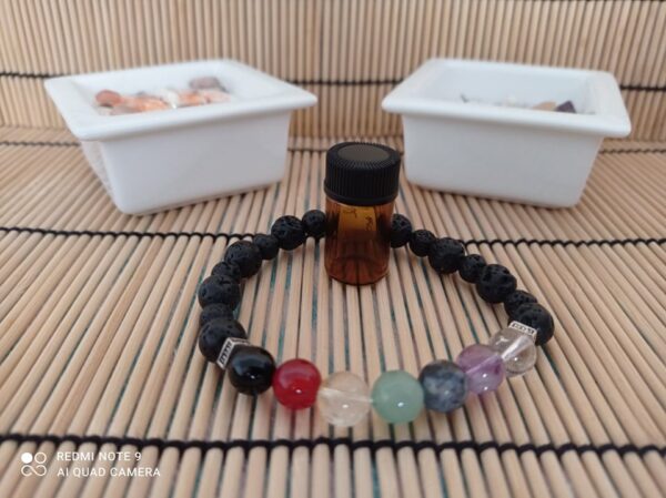 Bracelet litho-aroma 7 chakras