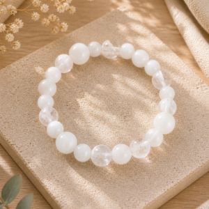 Bracelet en pierre de lune blanche