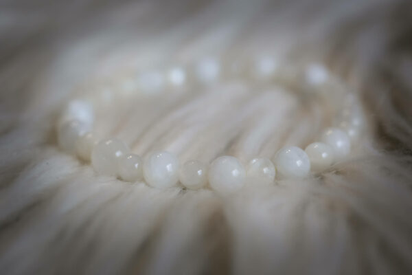 Bracelet pierre de lune blanche