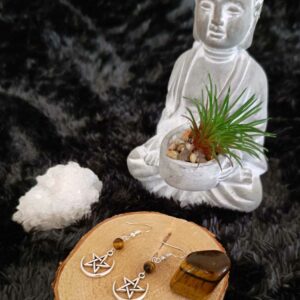Boucles d'oreilles pentacle et lune
