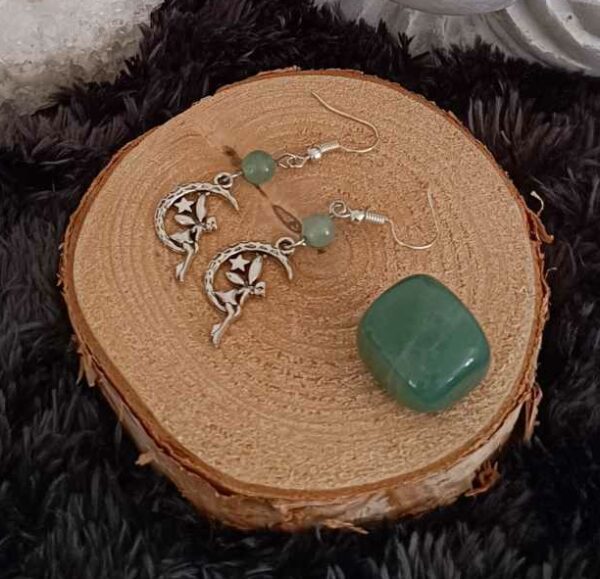 Boucles d'oreilles fée et lune – Image 2