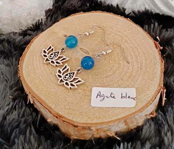 Boucles d'oreilles lotus et Om – Image 2