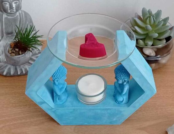 Brûleur en résine minérale hexagonal modèle 2 – Image 2