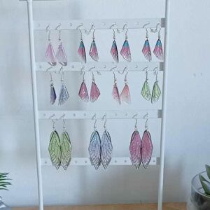 Boucles grandes ailes de papillon acier