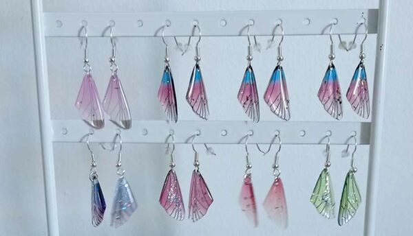 Boucles petites ailes de papillon acier – Image 2