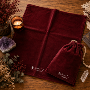 Tapis divinatoire bordeaux