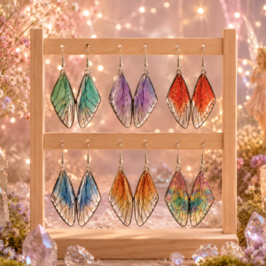 Boucles d'oreilles grandes ailes de fée