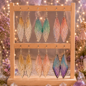 Boucles d'oreilles très grandes ailes de fée