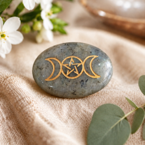 Labradorite triple lune et pentacle