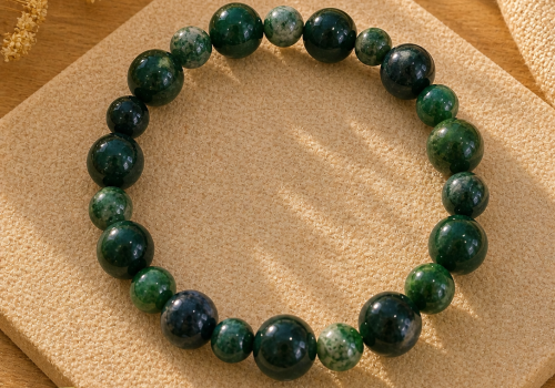 Bracelet en agate mousse