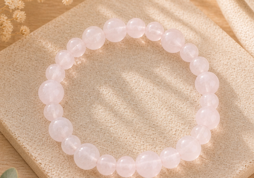 Bracelet en quartz rose